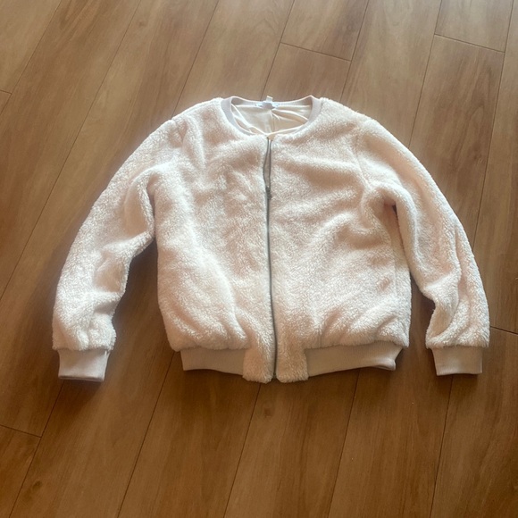 Vanilla cream faux fur bomber - Picture 1 of 4